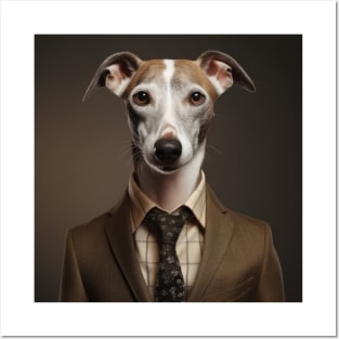 Whippet Dog in Suit Posters and Art